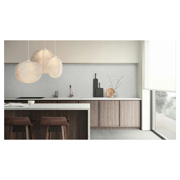 Carrelage mural en céramique pressée Anatolia, 3 po x 6 po, blanc mat (10,66 pi²/caisse)