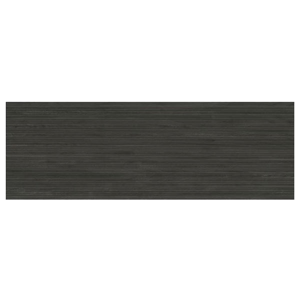 Carreaux muraux cannelés en céramique mate Urban Ridge Ebony de MSI, 16 po x 48 po, aspect bois (15,51 pi²/caisse)