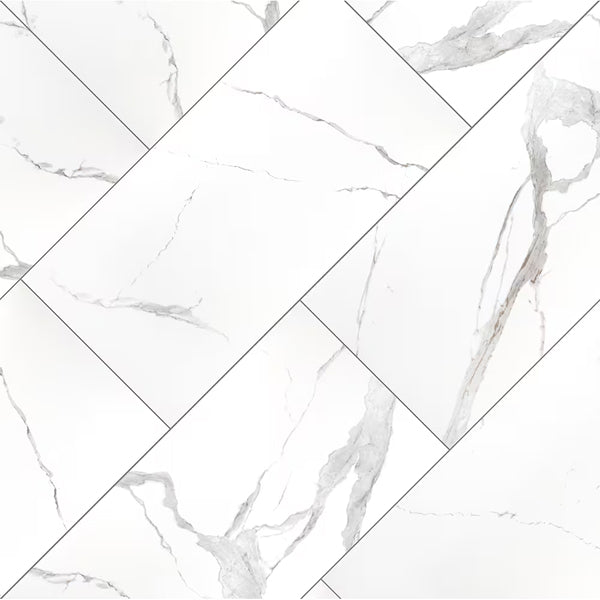 MSI Ader Tegal 12 in. x 24 in. Polished Marble Look Porcelain Tile (16 sq.ft./Case)
