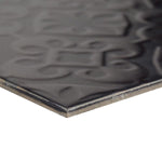 Load image into Gallery viewer, Merola Tile Triplex Valverde Black 7-3/4 in. x 7-3/4 in. Ceramic Wall Tile (11.11 sq. ft./Case)
