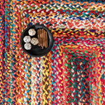 Load image into Gallery viewer, nuLOOM Hand Braided Tammara Multi-Coloured 3 ft. x 5 ft. Indoor Oval Rug
