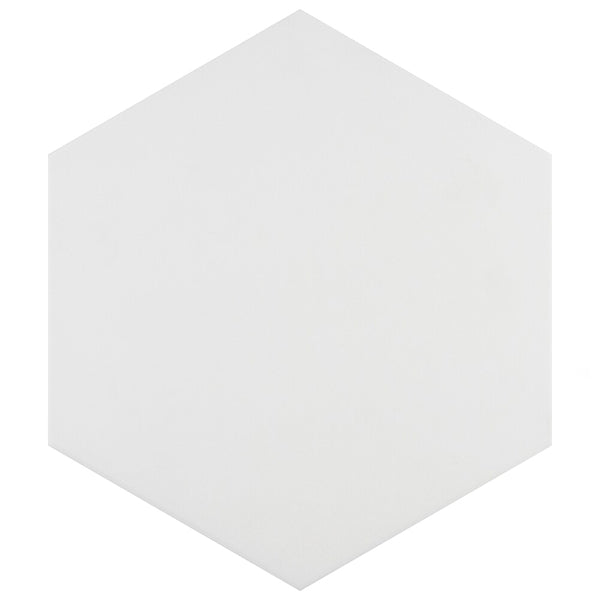 Merola Tile Apini Hex Matte White 9 in. x 10.5 in. Porcelain Floor & Wall Tile (7.14 sq. ft./Case)