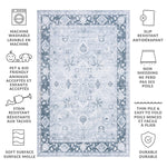 Charger l&#39;image dans la visionneuse de galerie, Tapis de couloir d&#39;intérieur lavable en machine Safavieh Arizona Elsie, gris clair/gris vert, 2 pi 6 po x 8 pi
