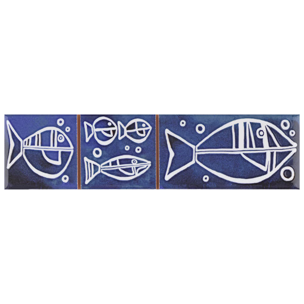 Merola Tile Captain Aquatico Deep Blue 2 in. x 7-7/8 in. Ceramic Wall Tile (0.11 sq. ft./Each)
