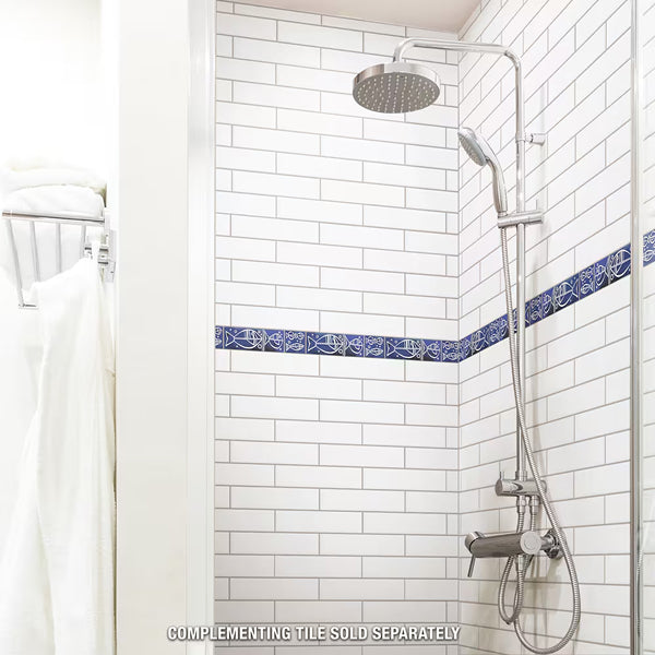 Merola Tile Captain Aquatico Deep Blue 2 in. x 7-7/8 in. Ceramic Wall Tile (0.11 sq. ft./Each)