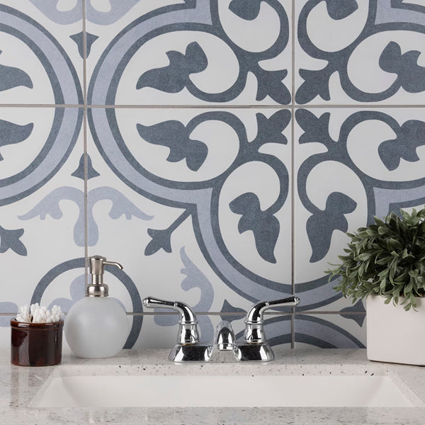 Merola Tile Amberes Azul II 13 in. x 13 in. Ceramic Floor and Wall Tile (15.85 Sq. Ft. / Case)