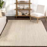 Charger l&#39;image dans la visionneuse de galerie, Tapis d&#39;intérieur rond en jute tissé à la main nuLOOM Rigo blanc cassé, 1,8 m
