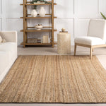 Load image into Gallery viewer, nuLOOM Hand Woven Rigo Jute Rug Natural 4 ft. Indoor Round Rug
