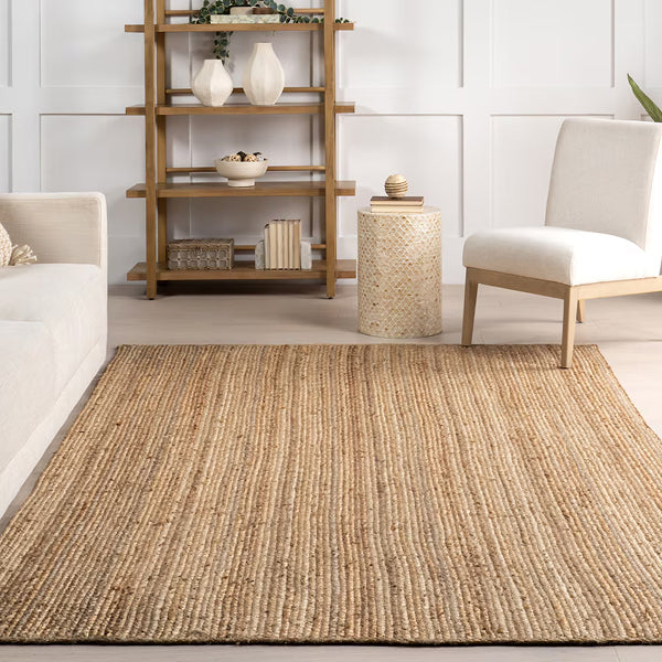 nuLOOM Hand Woven Rigo Jute Rug Natural 4 ft. Indoor Round Rug