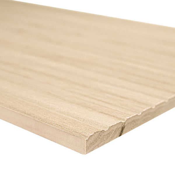 MSI Urban Ridge Blonde 16 in. x 48 in. Matte Fluted Ceramic Wall Tile – Wood Look (15.51 sq. ft./Case)