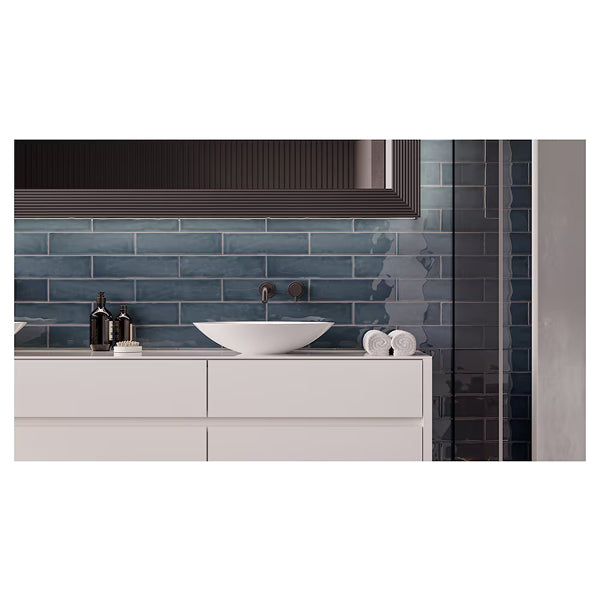 Anatolia 3-inch x 12-inch Modatera Ink Glossy Pressed Ceramic Wall Tile (10.66 sq.ft. / case)