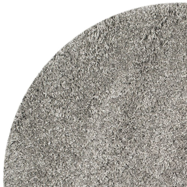 Tapis d'intérieur rond Safavieh Shag Felicia Silver 4 pi x 4 pi