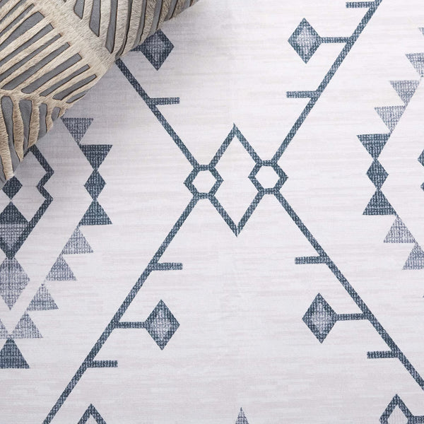 Tapis de couloir d'intérieur lavable en machine Safavieh Arizona Blanca beige/anthracite 2 pi 6 po x 8 pi