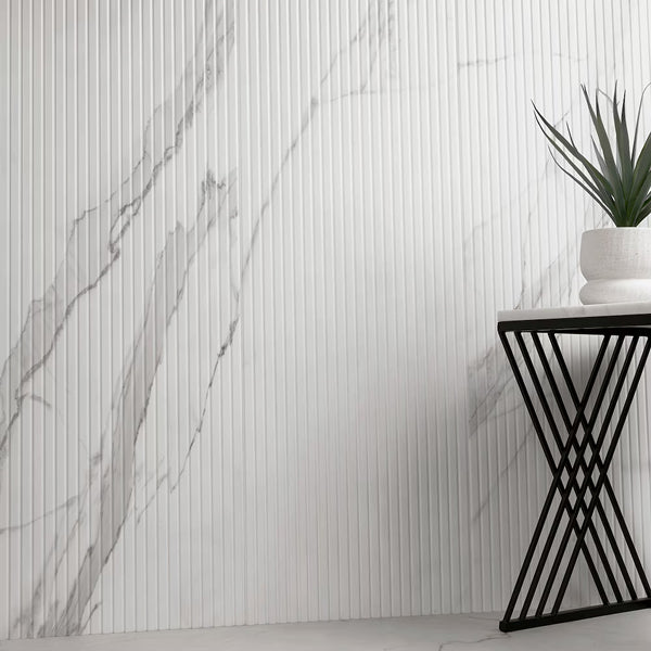 Carreaux muraux en céramique mat MSI UrbanSlat Marmiro Grey, 16 po x 48 po (15,51 pi²/caisse)