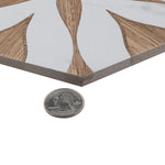 Load image into Gallery viewer, Merola Tile Llama Flower Loire Noce 8-5/8-inch x 9-7/8-inch Porcelain Floor and Wall Tile (11.5 sq. ft./Case)
