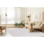Charger l&#39;image dans la visionneuse de galerie, Tapis d&#39;intérieur StyleWell Soft Checkers gris 1,5 m x 2,1 m
