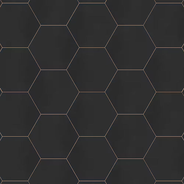 Merola Tile Apini Hex Matte Black 9 in. x 10.5 in. Porcelain Floor and Wall Tile (7.14 sq. ft./Case)