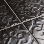 Load image into Gallery viewer, Merola Tile Triplex Valverde Black 7-3/4 in. x 7-3/4 in. Ceramic Wall Tile (11.11 sq. ft./Case)
