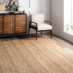 Load image into Gallery viewer, nuLOOM Hand Woven Rigo Jute Rug Natural 4 ft. Indoor Round Rug
