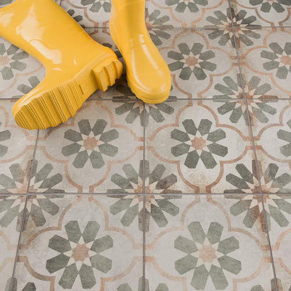 Merola Tile D’Anticatto Decor Florence Porcelain Floor and Wall Tile 8.75 inch x 8.75 inch x 0.38 inch – 11.25 sq. ft./Case, Matte Textured Rustic Finish