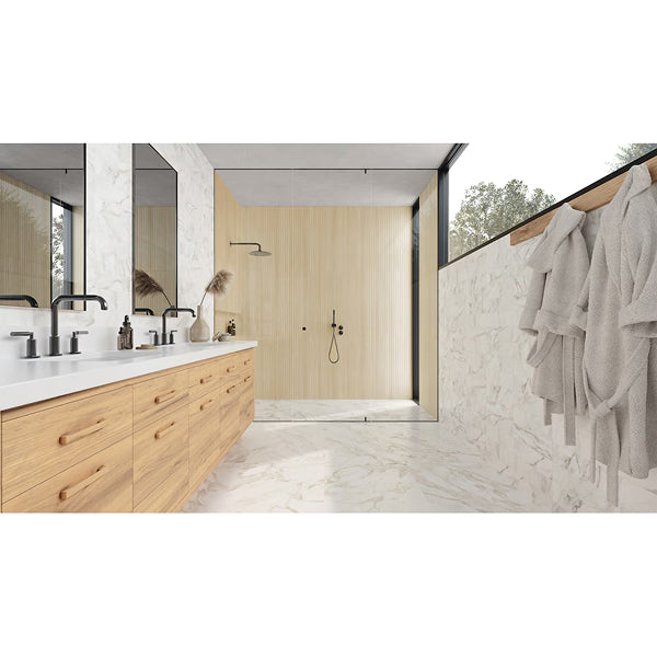 Anatolia Calacatta Crescente 24 inch x 48 inch Honed Rectified Porcelain Tile – 15.5 sq.ft. per Case