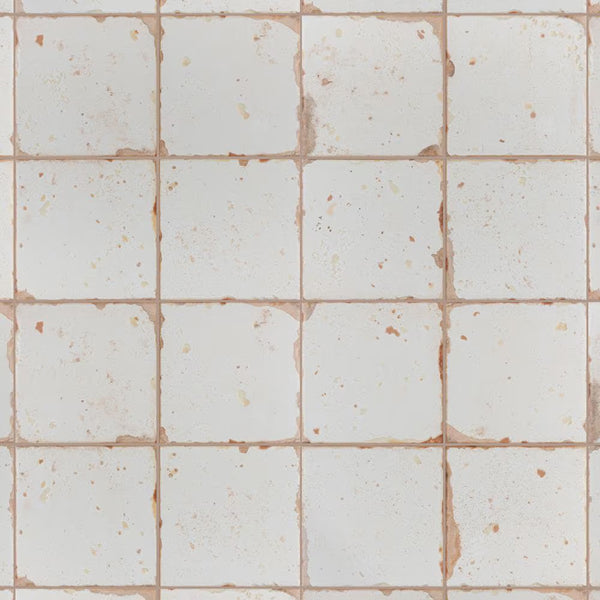 Merola Tile Artisan Blanco 13 inch x 13 inch Ceramic Floor and Wall Tile – 12.2 sq ft per Case, Vintage Spanish Style Stone Look Matte Finish