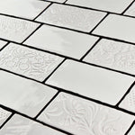 Load image into Gallery viewer, Merola Tile Antic Special Milk Ceramic Wall Tile 0.38 inch Thick 3 inch Wide 4 sq. ft. per Case – Glazed Handmade Subway Finish