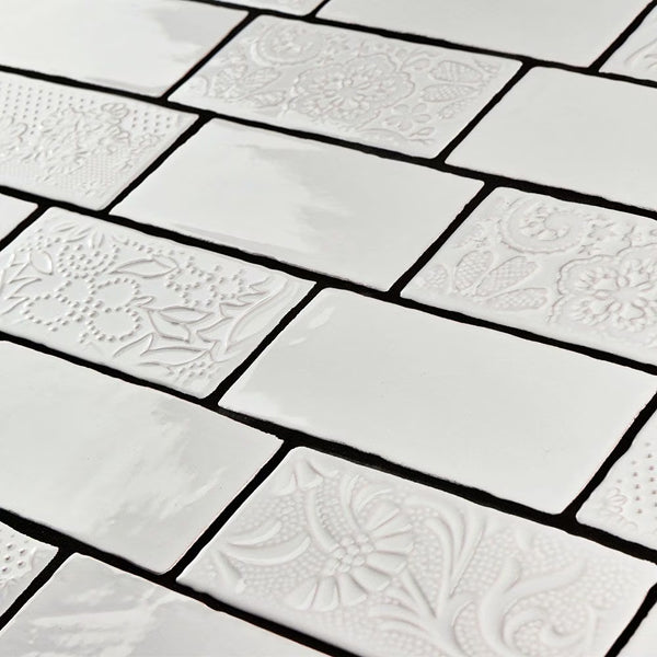 Merola Tile Antic Special Milk Ceramic Wall Tile 0.38 inch Thick 3 inch Wide 4 sq. ft. per Case – Glazed Handmade Subway Finish