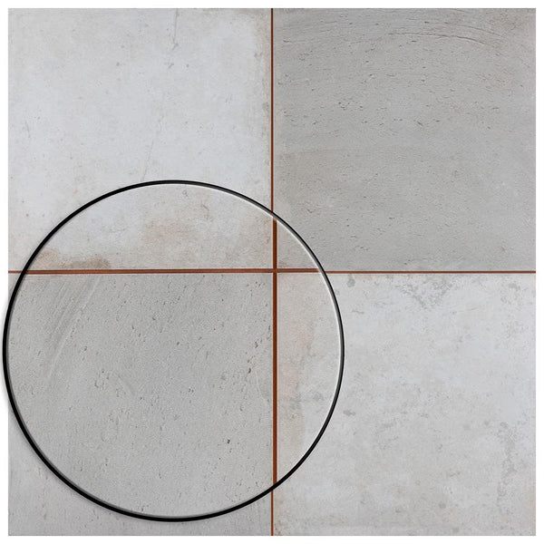 Merola Tile Kings Clay Checker Silver Ceramic Floor and Wall Tile 0.37 inch Thick 17.63 inch Wide 10.95 sq. ft. per Case – Low Sheen Vintage Finish