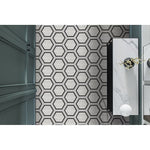 Charger l'image dans la visionneuse de galerie, Anatolia Artisano Bianco Frame 7 inch Matte Pressed Porcelain Tile 2.80 sq ft per Case Hexagon