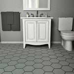 Charger l'image dans la visionneuse de galerie, Merola Tile Hexatile Matte Gris Porcelain Tile 0.37 inch Thick 7 inch x 8 inch 7.67 sq ft/case Matte Hexagon