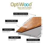 Load image into Gallery viewer, Dark brown waterproof engineered hardwood flooring with wood texture and 5-inch planks
