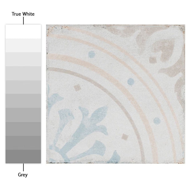 Merola Tile Sample Barcelona Decor Raval 6 inch x 6 inch Porcelain Floor and Wall Tile – Encaustic Inspired Patterned Porcelain Sample