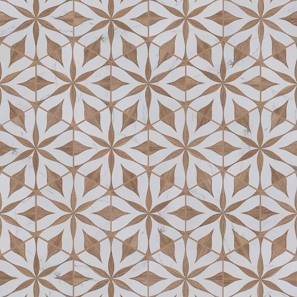 Merola Tile Llama Flower Loire Noce 8-5/8-inch x 9-7/8-inch Porcelain Floor and Wall Tile (11.5 sq. ft./Case)