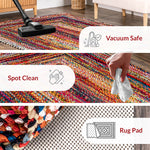 Load image into Gallery viewer, nuLOOM Hand Braided Tammara Multi-Coloured 3 ft. x 5 ft. Indoor Oval Rug
