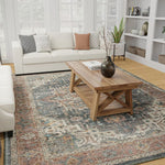 Charger l&#39;image dans la visionneuse de galerie, Tapis d&#39;intérieur StyleWell Distressed Antique Multi 7 pi 6 po x 9 pi
