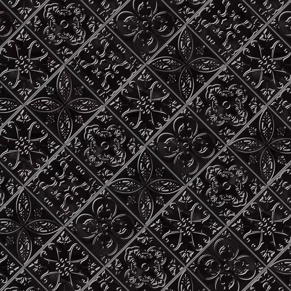 Merola Tile Trend Black 7-7/8 in. x 7-7/8 in. Ceramic Wall Tile (9.24 sq. ft./Case)