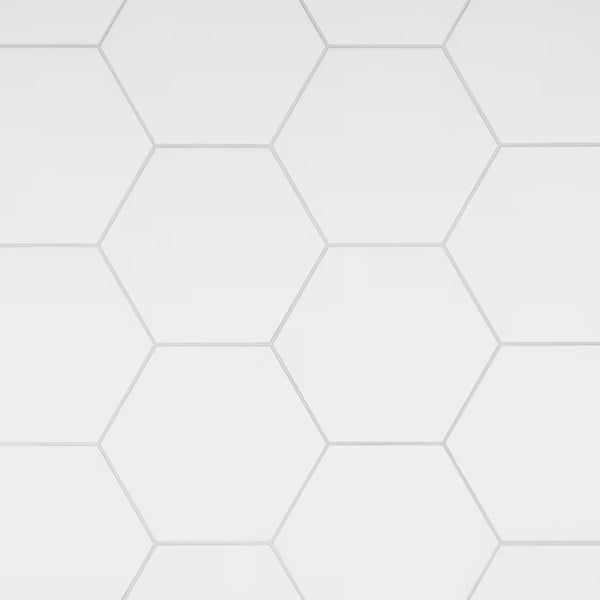 Merola Tile Apini Hex Matte White 9 in. x 10.5 in. Porcelain Floor & Wall Tile (7.14 sq. ft./Case)