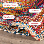 Load image into Gallery viewer, nuLOOM Hand Braided Tammara Multi-Coloured 3 ft. x 5 ft. Indoor Oval Rug
