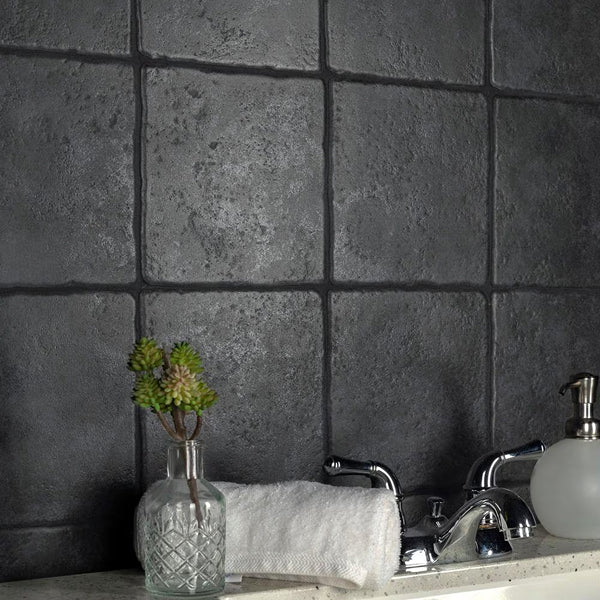 Merola Tile Costa Grafito 7-3/4 in. x 7-3/4 in. Ceramic Floor and Wall Tile (11.11 sq. ft./Case)