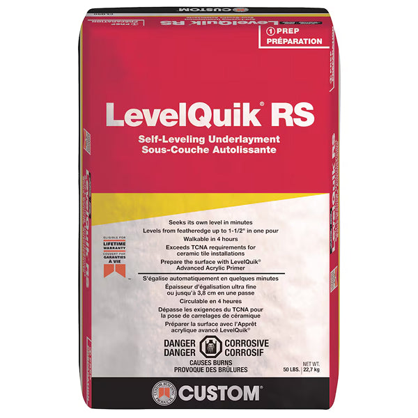 Custom Building Products LevelQuik Rapid Setting 50 lb. Self-Leveling Underlayment for Tile, Stone, Vinyl, Carpet and Other Floor Coverings