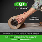 Load image into Gallery viewer, Eco Cork Foam 100 sq. ft. 40 in. x 30 ft. x 3.2 mm Waterproof Premium Plus 10-in-1 Underlayment – Vinyl Plank, Laminate, Engineered Wood
