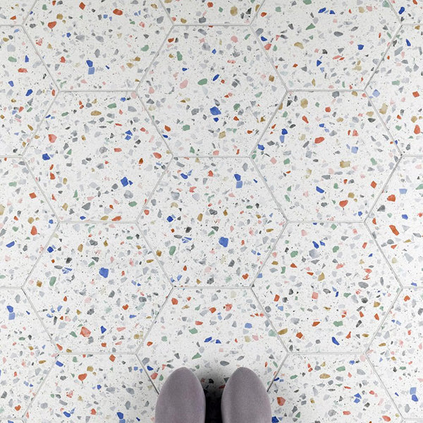 Merola Tile Venice Hex Colors Light 8.63 in. x 9.88 in. Porcelain Floor & Wall Tile (11.5 sq. ft./Case)