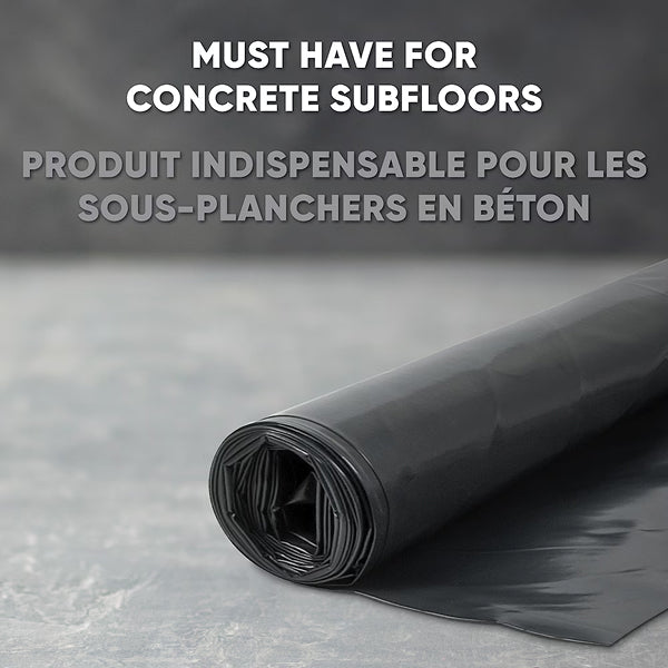 Roberts Moisture Barricade 6 mil Polyethylene Film for Vinyl, Laminate, SPC, Engineered Wood, 120 sq. ft. Roll