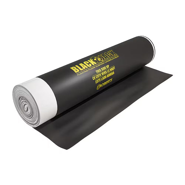 Roberts Black Jack 100 Sq. Ft. 2.5 mm Premium 2-in-1 Underlayment for Laminate & Wood Floors