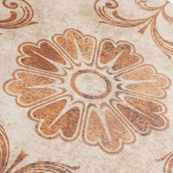 Merola Tile Costa Arena Decor Fleur 7.75 inch x 7.75 inch Ceramic Floor and Wall Tile – 11.11 sq ft per Case, Rustic Floral Stone Look Matte Finish Indoor Tile