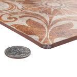 Load image into Gallery viewer, Merola Tile Costa Cendra Decor Dahlia Arena 7-3/4 inch x 7-3/4 inch Ceramic Floor and Wall Tile – 11.11 sq. ft. per Case, Glazed Textured Finish