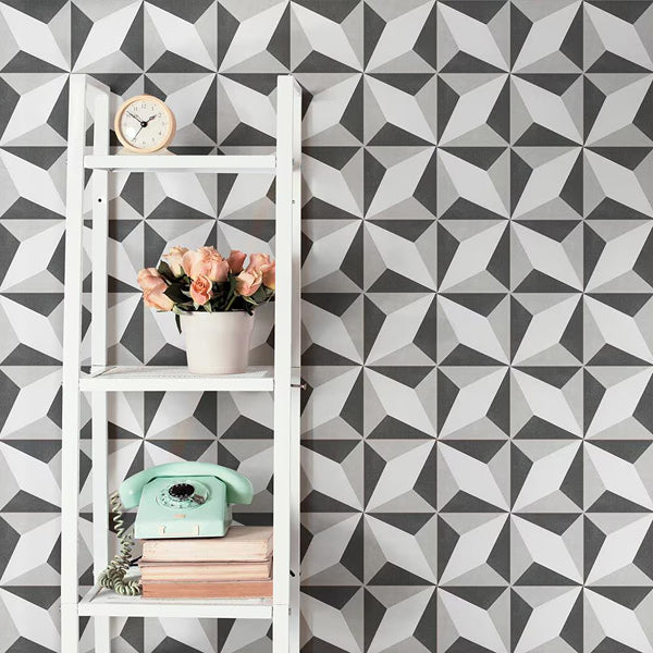 Merola Tile Twenties Diamond Mini Ceramic Floor and Wall Tile 4 inch Width 4 inch Length 12.72 sq ft/case Patterned Glossy Finish