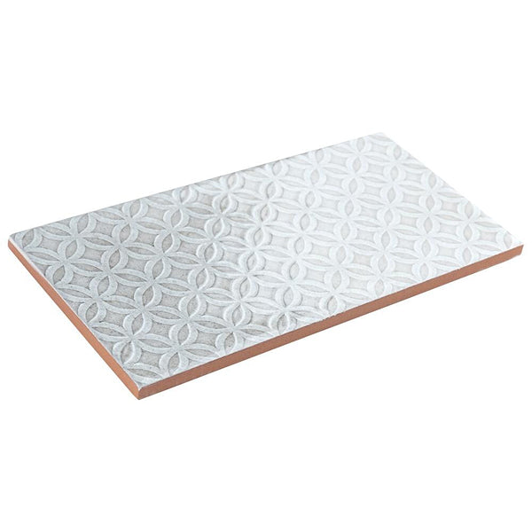 Merola Tile Camden Decor Grey 4 inch x 8 inch Ceramic Wall Tile 11.5 sq. ft./case – Glossy Patterned Subway Finish