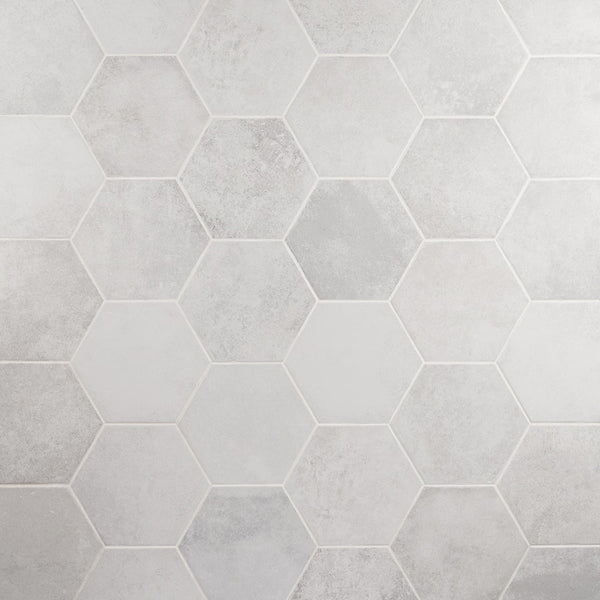 Ivy Hill Tile Hayes Blanco Porcelain Tile – 0.31 inch Thick, 8 inch x 9.44 inch, 9.84 sq.ft/Case – Matte Hexagon Italian Style Finish